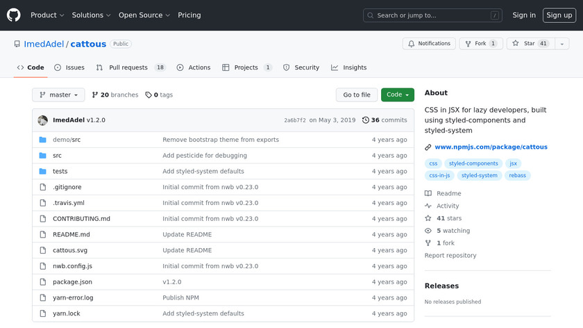 Cattous Landing Page