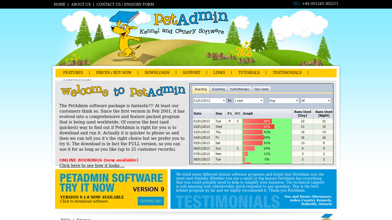 PetAdmin Landing page