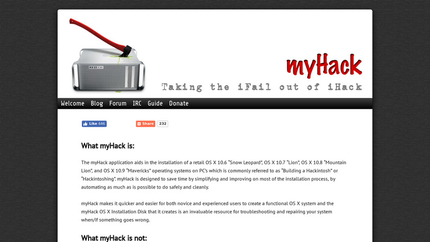 myHack Landing Page