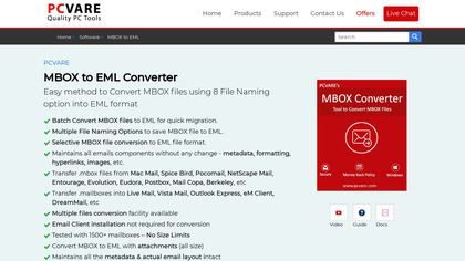 PCVARE MBOX to EML Converter image