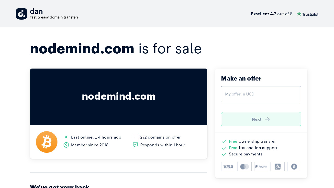 dan.nodemind.com NodeMind Landing page