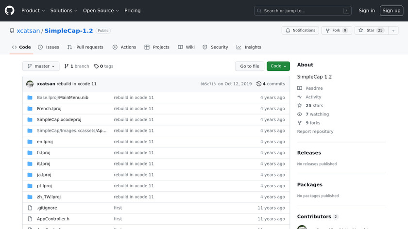 SimpleCap Landing Page