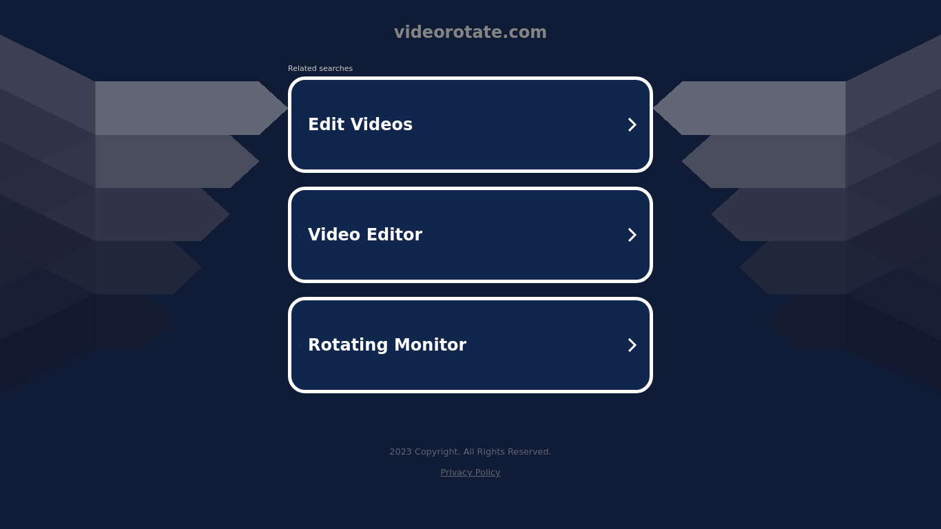 Video Rotate Landing page