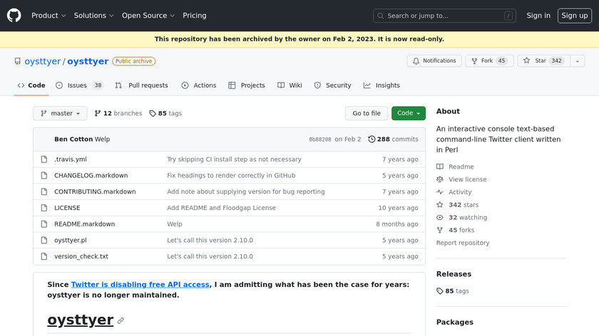 Oysttyer Landing Page