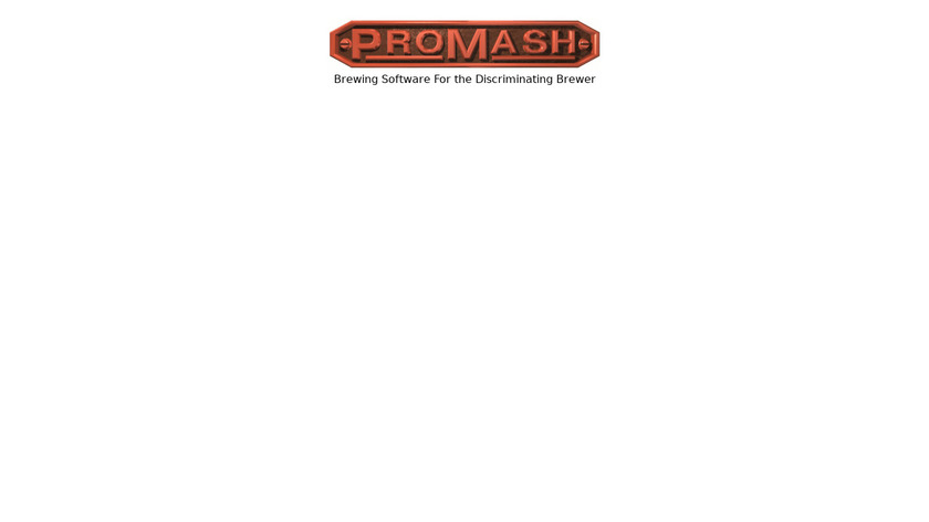ProMash Landing Page