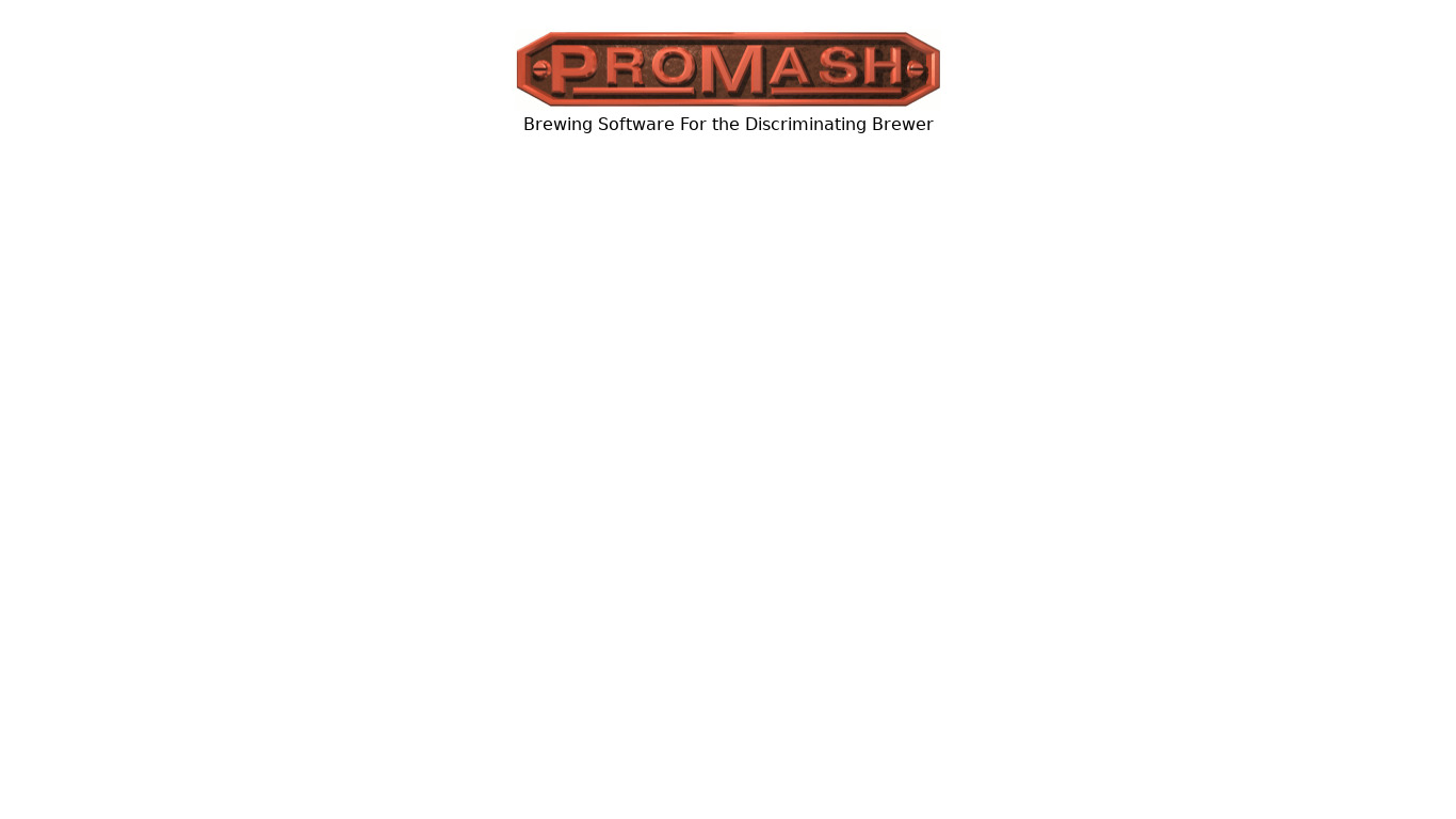 ProMash Landing page