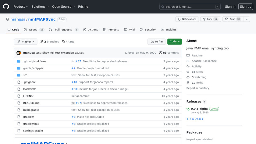 mnIMAPSync Landing Page