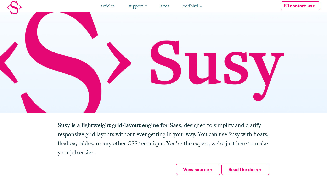 Susy Landing page