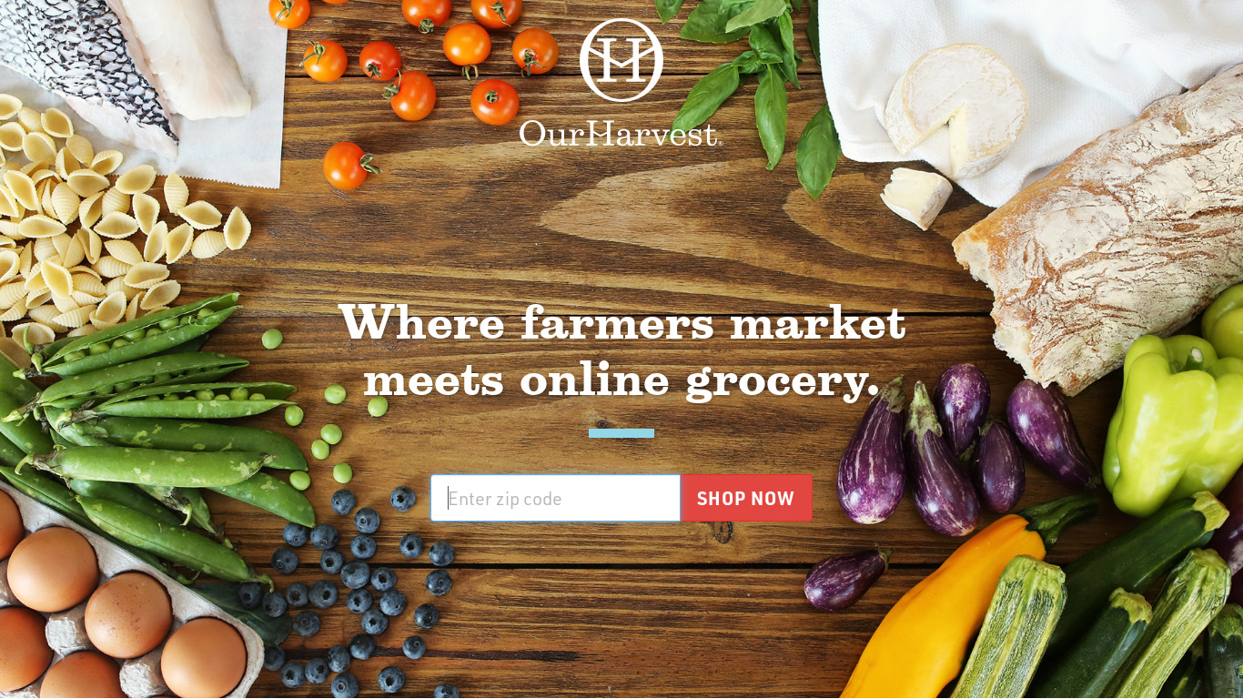 OurHarvest Landing page