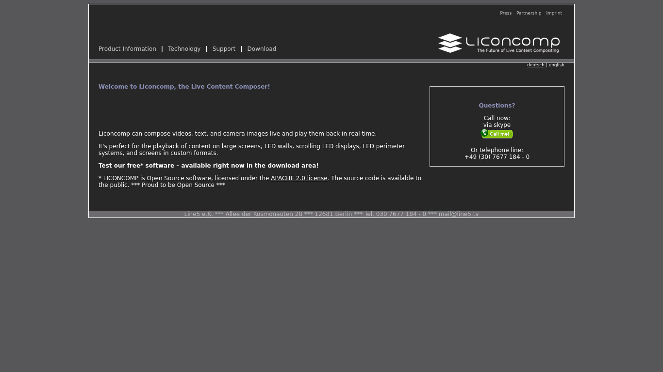 Liconcomp Landing page