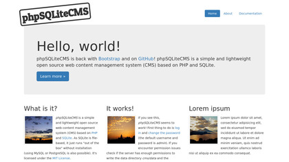 PhpSQLiteCMS image