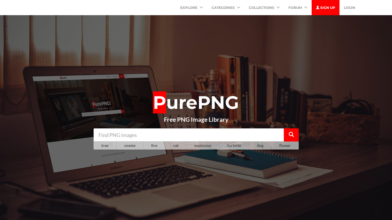 PurePNG Landing page