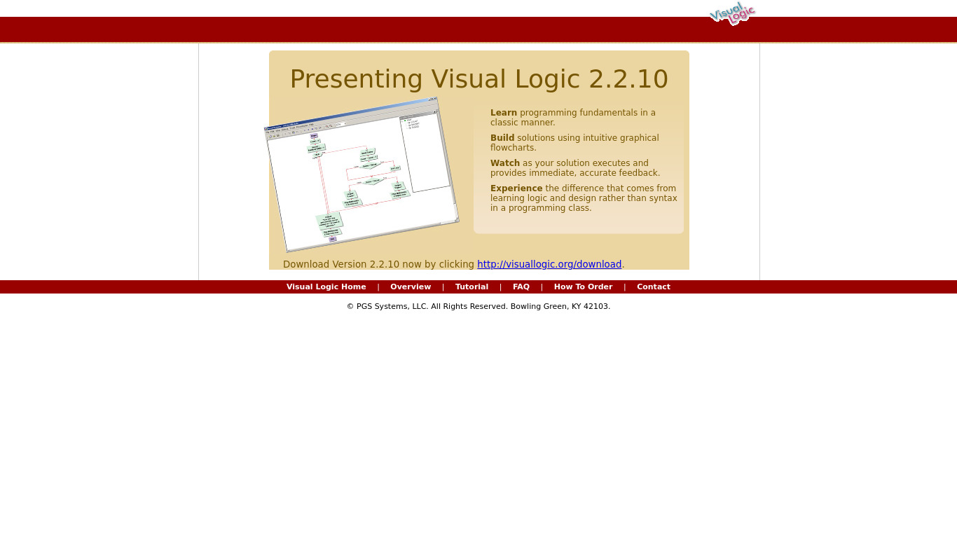 Visual Logic Landing page