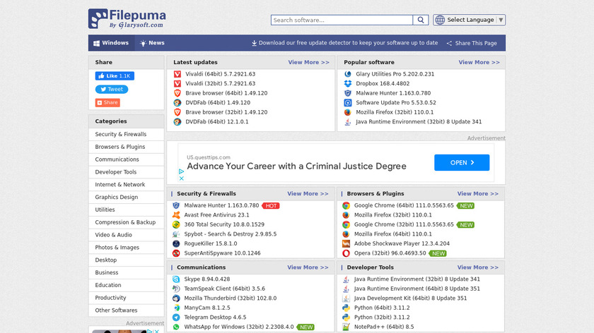 Filepuma.com Landing Page