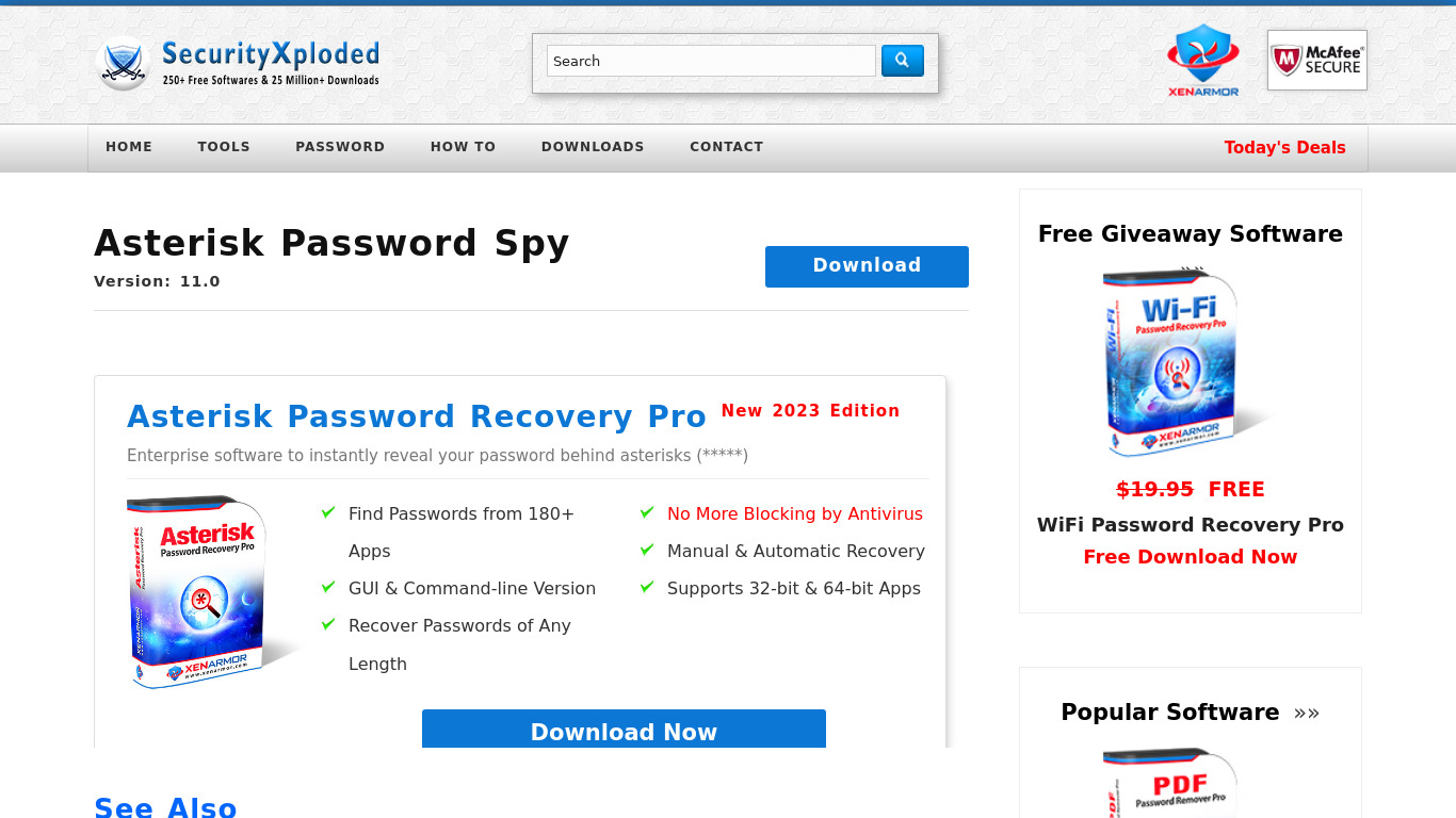Asterisk Password Spy Landing page