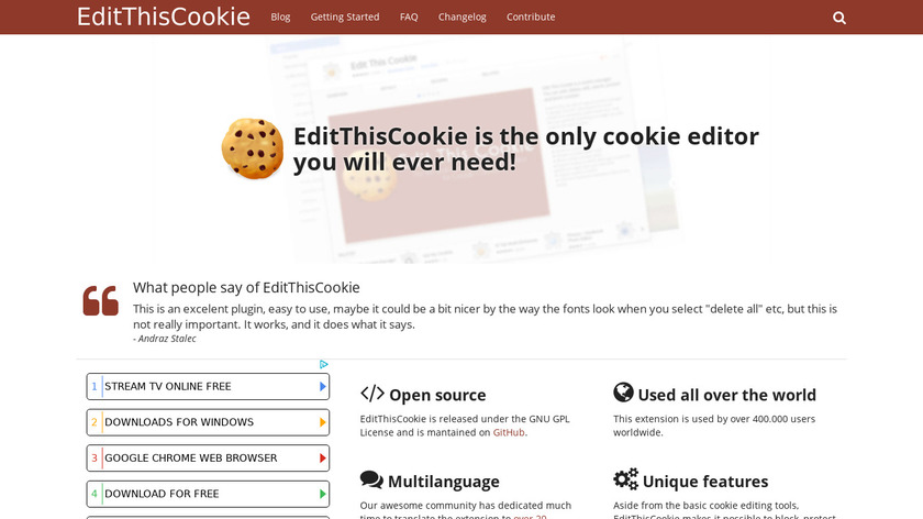 EditThisCookie Landing Page