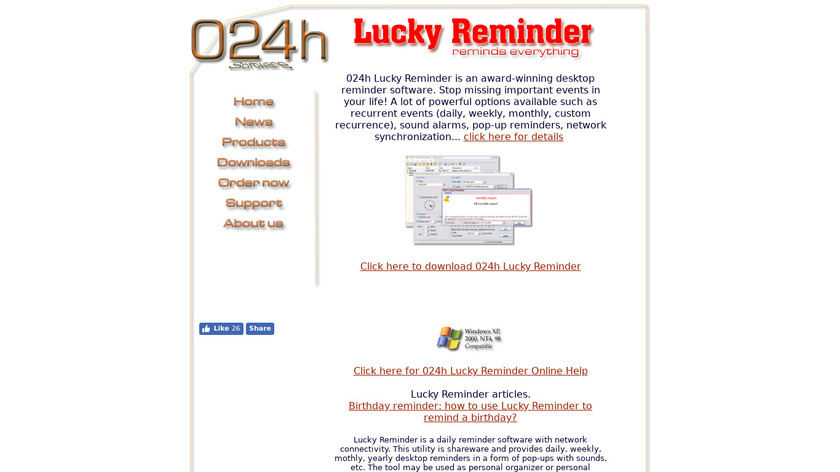 024h Lucky Reminder Landing Page