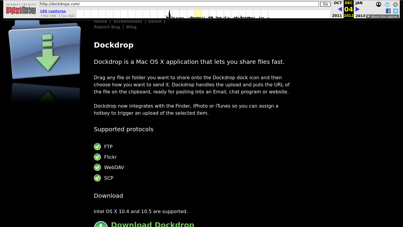 Dockdrop Landing page