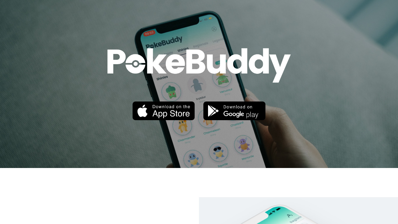 PokeBuddy Landing page