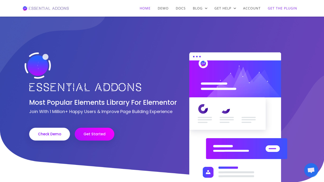 Essential Addons for Elementor Landing page