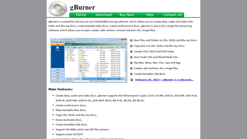 gBurner Landing Page