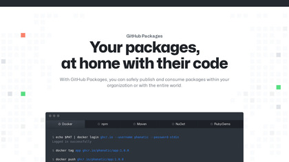 GitHub Package Registry screenshot
