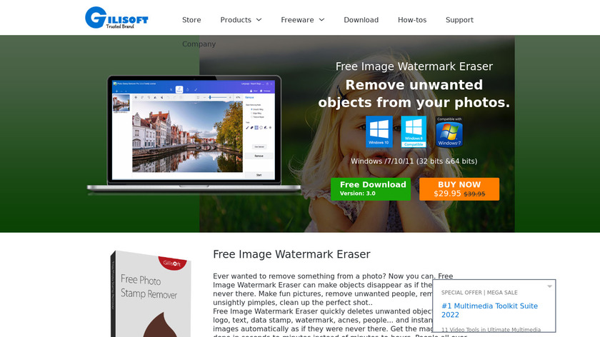 Free Photo Stamp Remover Landing Page