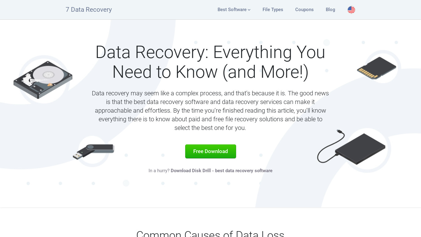 7-Data Recovery Landing page