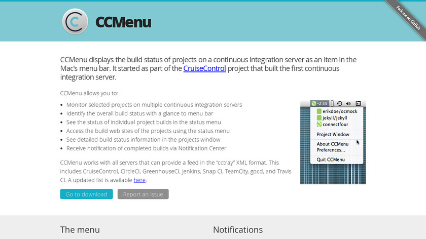 CCMenu Landing Page
