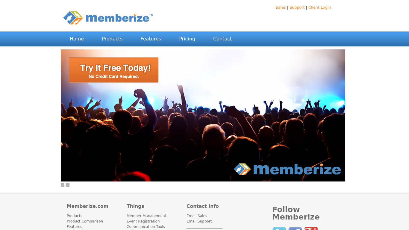 Memberize Landing page