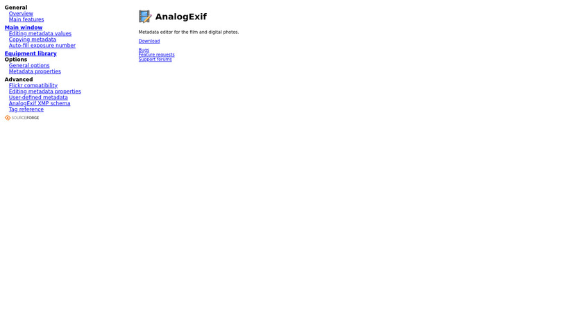 AnalogExif Landing Page