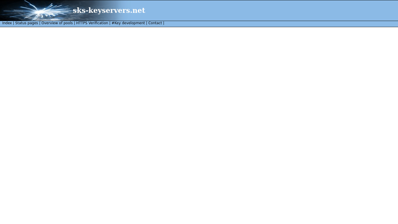 OpenPGP Keyserver Landing page