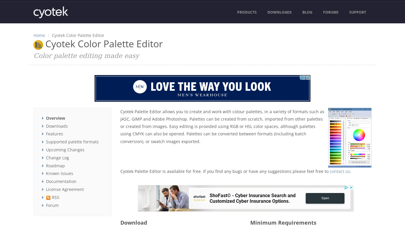 cyotek color pallete editor Landing page
