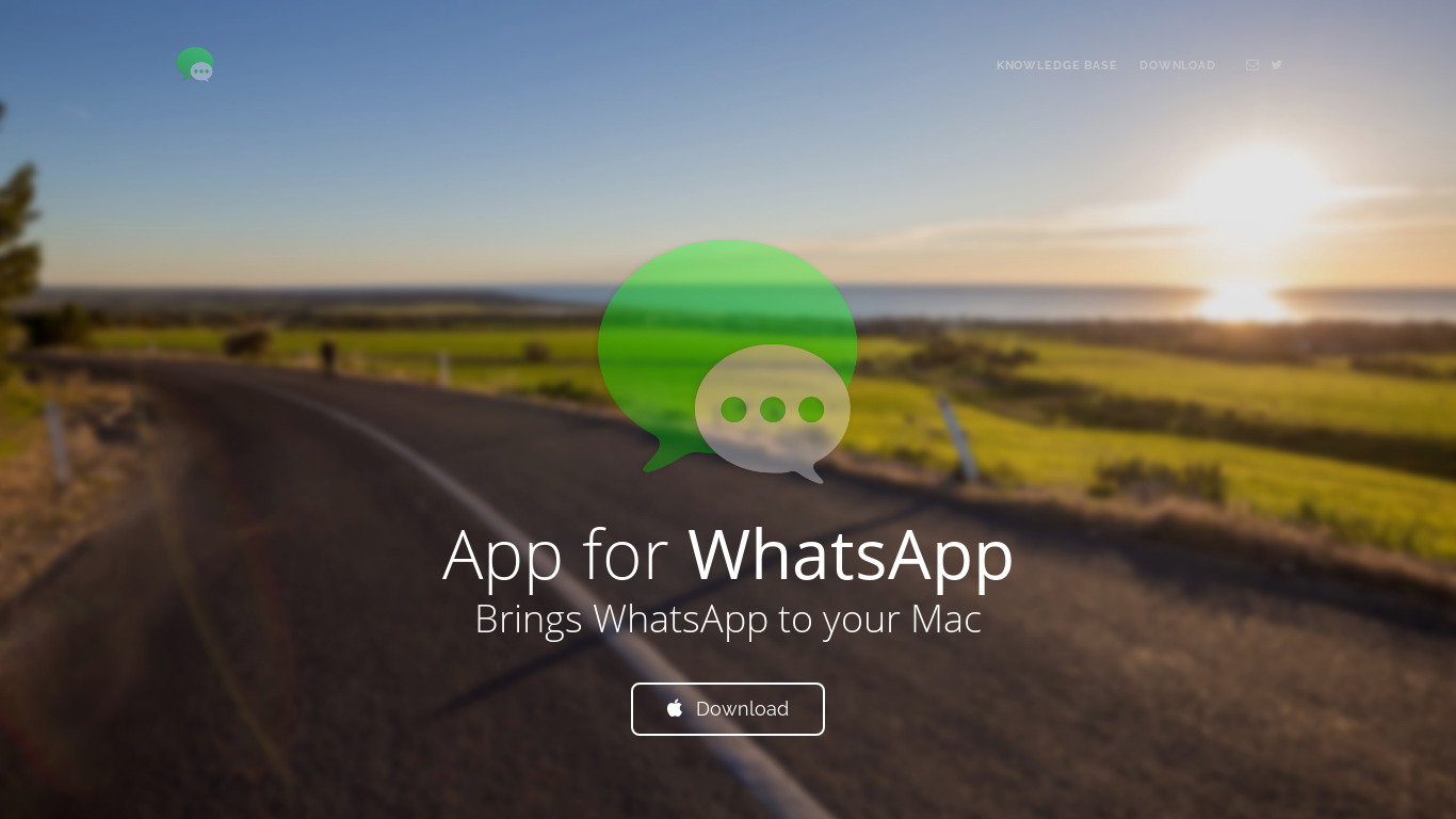 App for WhatsApp by coldX Landing page