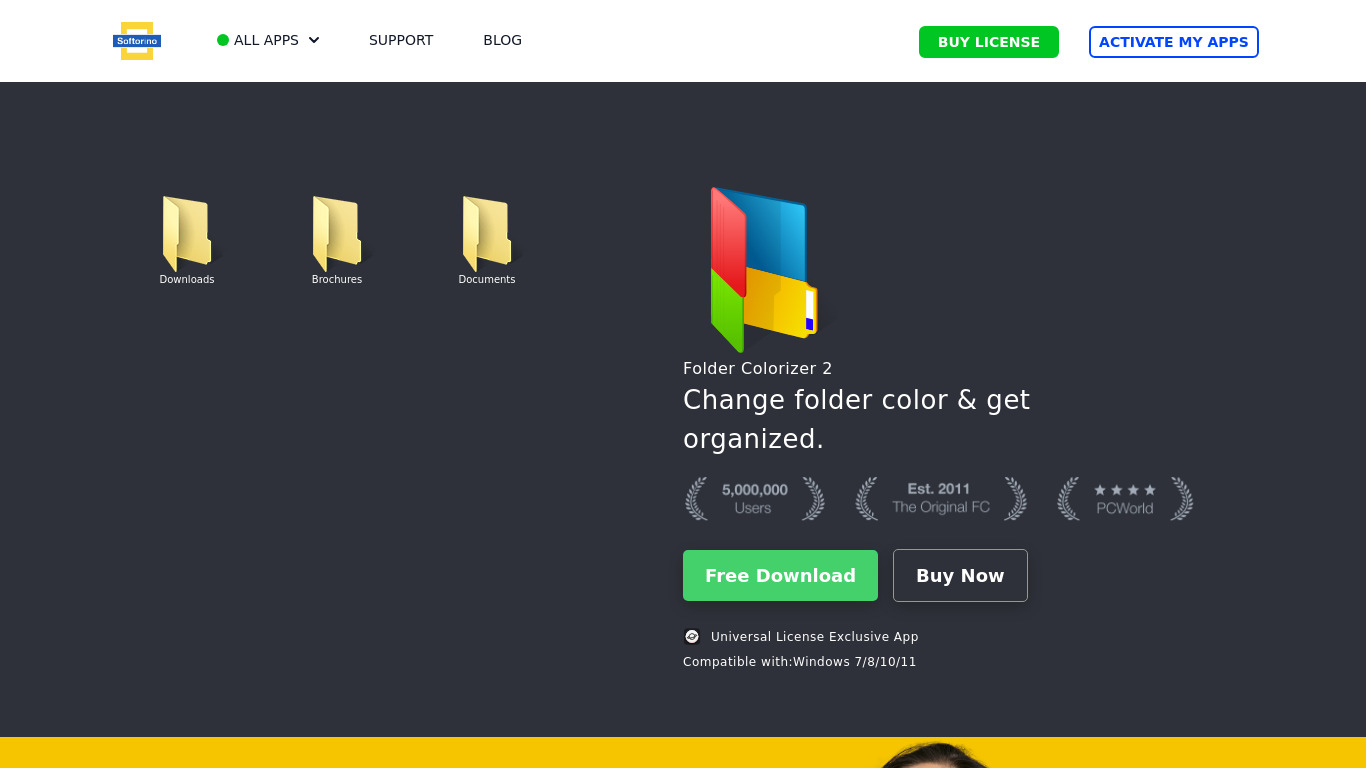 Folder Colorizer Landing page