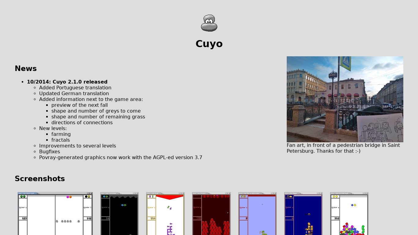 Cuyo Landing page