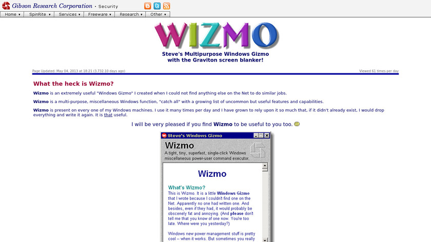 Wizmo Landing Page