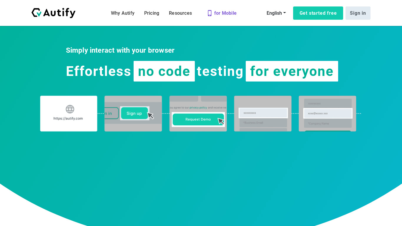Autify Landing page