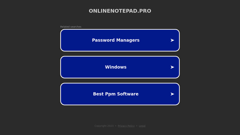 OnlineNotepad.Pro Landing Page