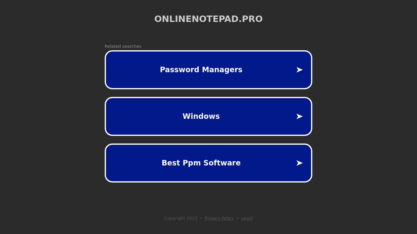 OnlineNotepad.Pro Landing page