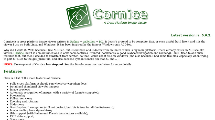 Cornice Landing Page
