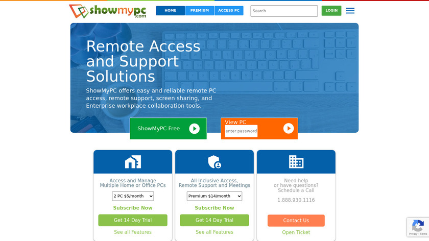 ShowMyPC Landing Page