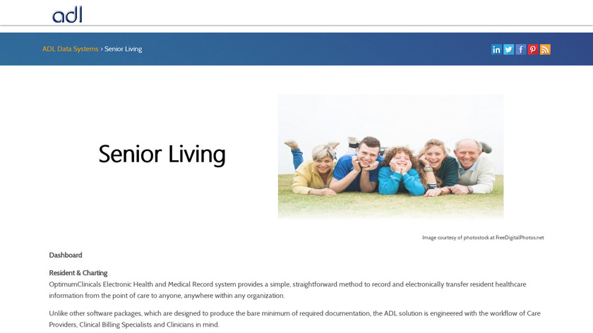 ADL Senior Living Landing Page