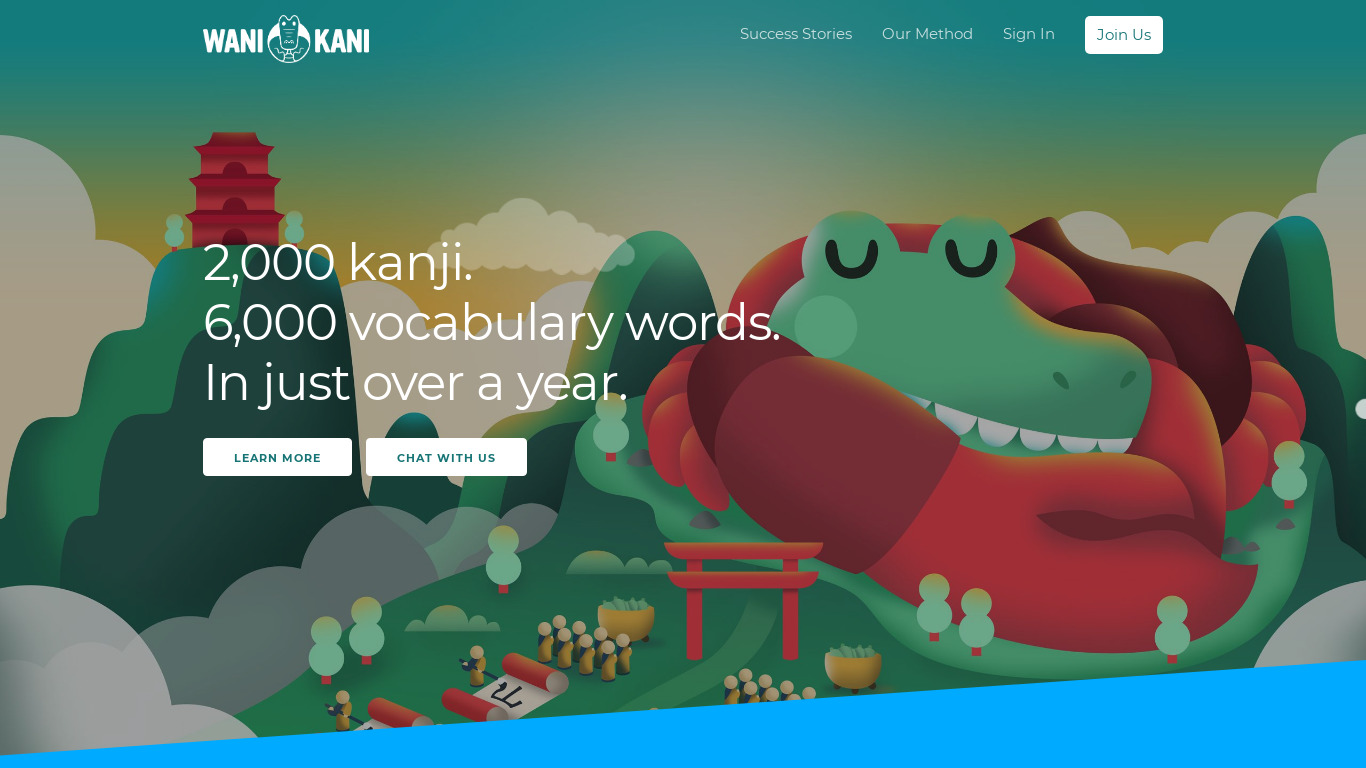WaniKani Landing page