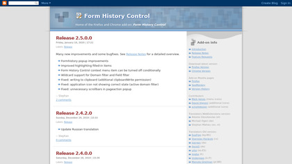 Form History Control image
