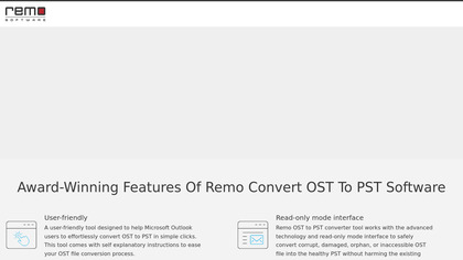 Remo Convert OST to PST image