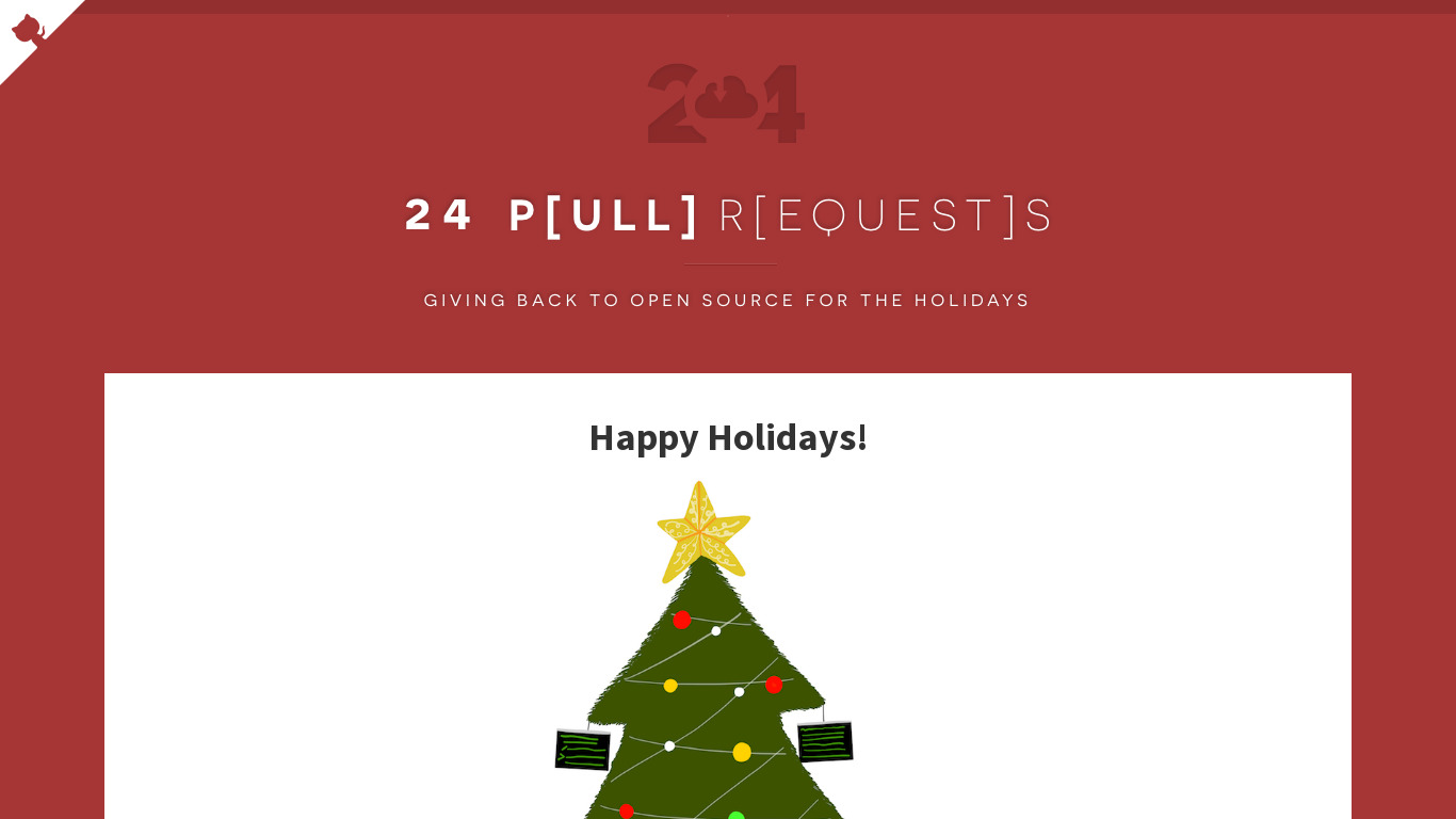 24 Pull Requests Landing page
