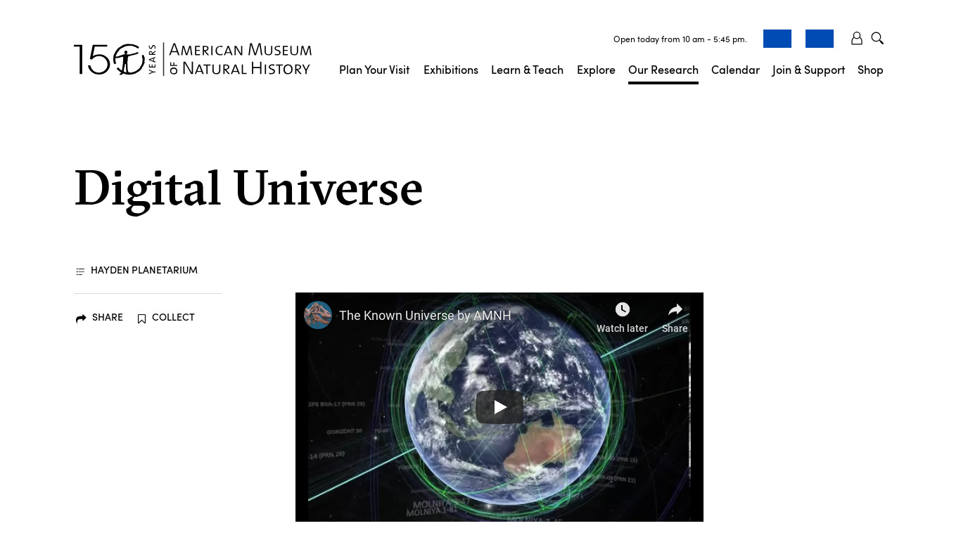 Digital Universe Atlas Landing page