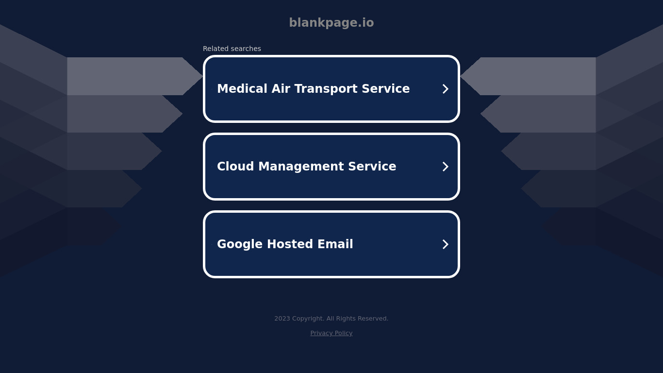 BlankPage.io Landing page