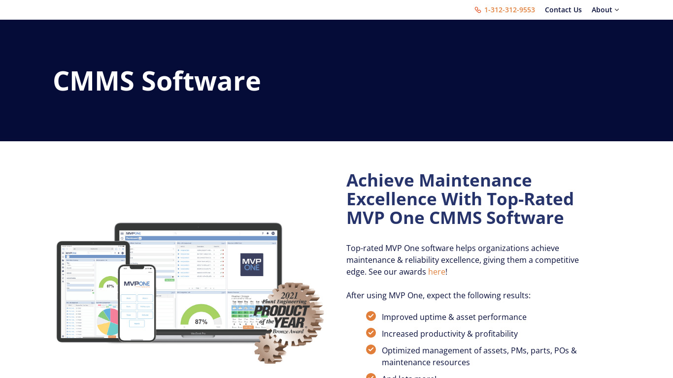 CMMSDataGroup MVP Plant Landing page